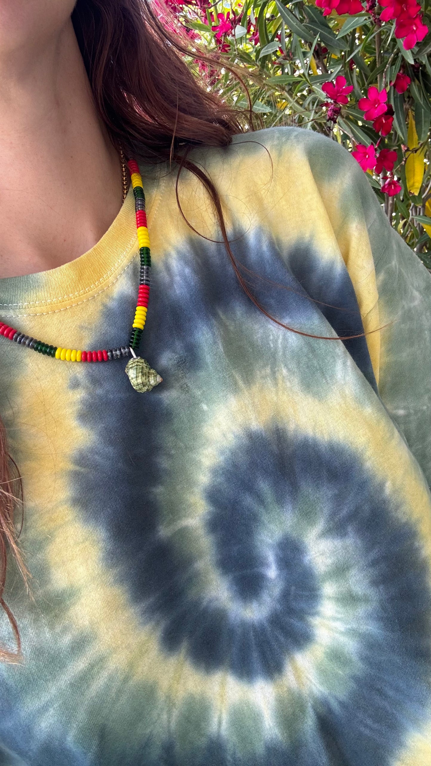 Beaded seashell necklace