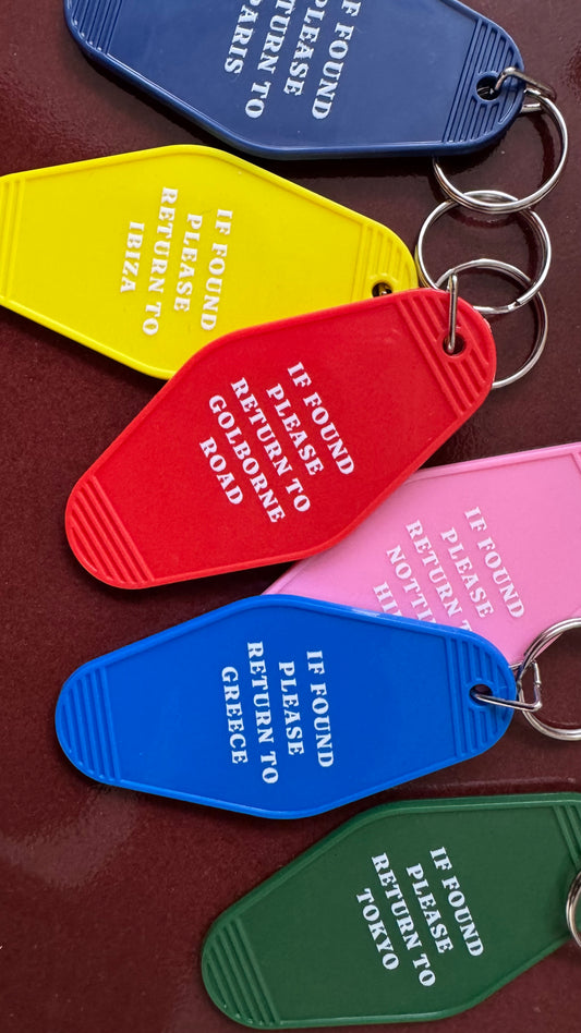 WESTBOURNE GROVE Double Sided Motel Keyring