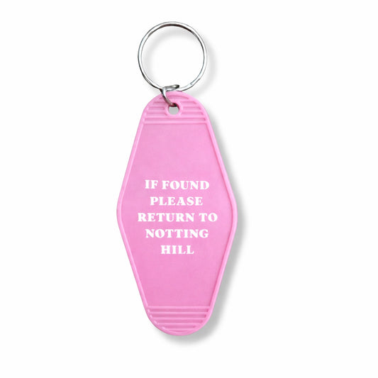 NOTTING HILL Double Sided Motel Keyring