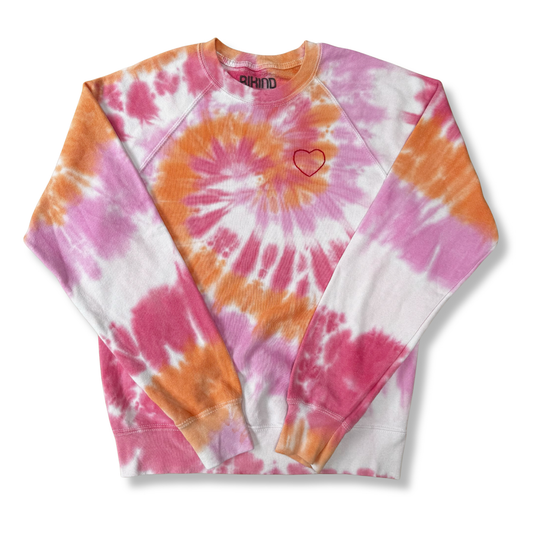 Amal Tie Dye Sweat-Shirt S Sample Sale Embroidered Heart