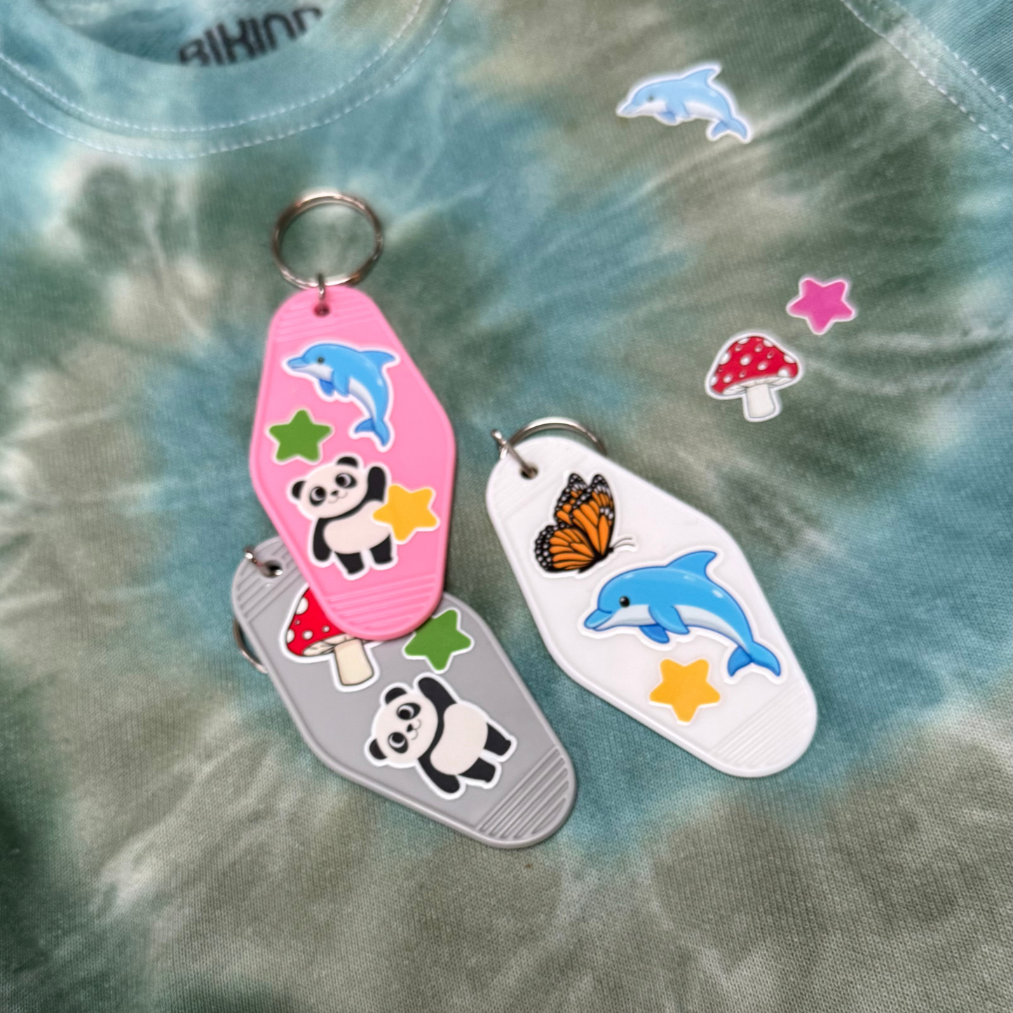 Tie Dye Sweat-Shirt KIDS with Printed Stickers!
