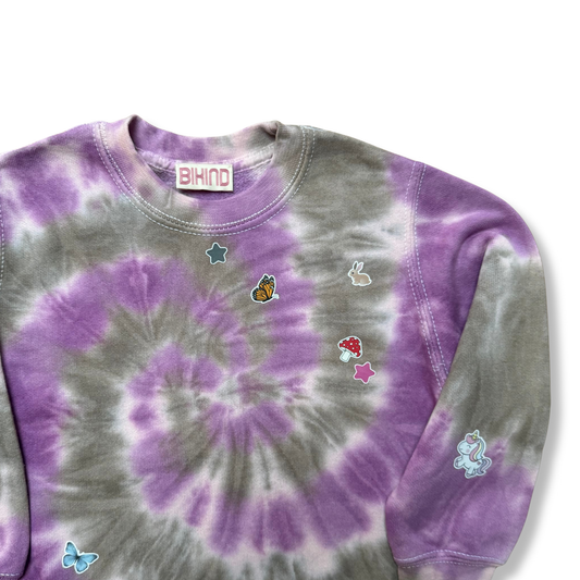 Tie Dye Sweat-Shirt KIDS with Printed Stickers!
