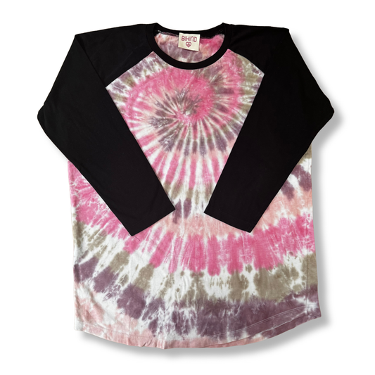 Black Long Sleeves Tie Dye T-Shirt Sample Sale