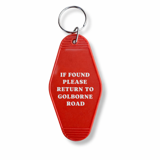 GOLBORNE ROAD Double Sided Motel Keyring