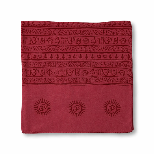 Om Cotton Sarong - Dark Terracotta
