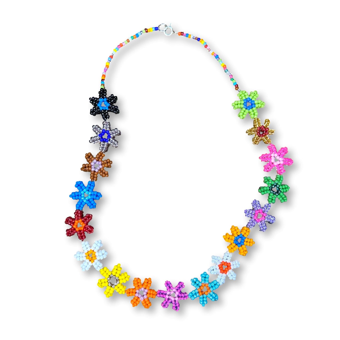 Matilda flowers beaded necklace