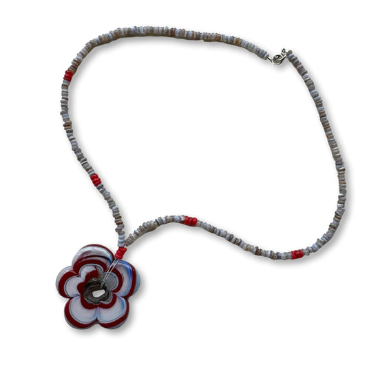 Valencia glass bead necklace