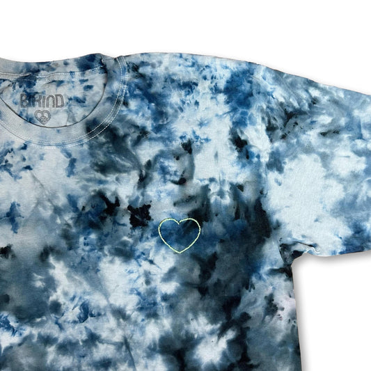 Embroidered Ice Tie Dye T-Shirt L