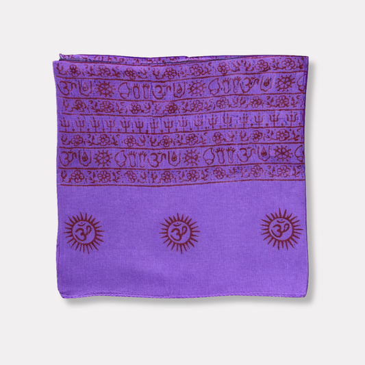 Om Cotton Sarong - Purple