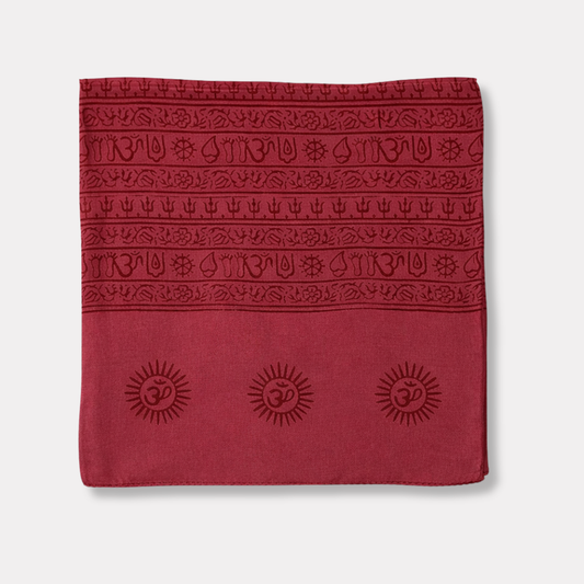Om Cotton Sarong - Dark Terracotta