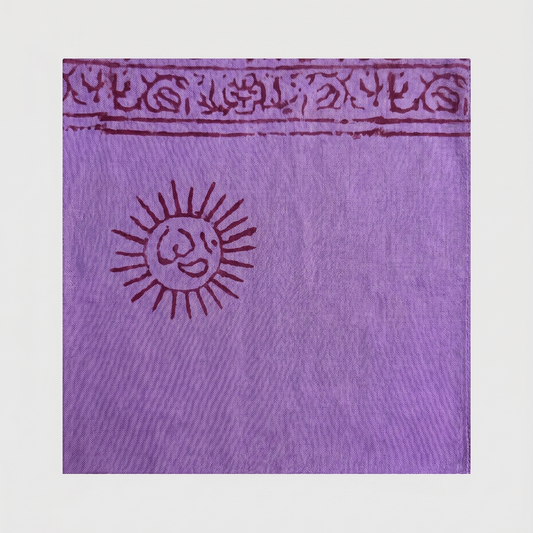 Om Cotton Sarong - Light Purple