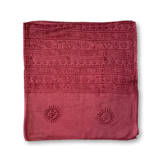 Om Cotton Sarong - Dark Terracotta