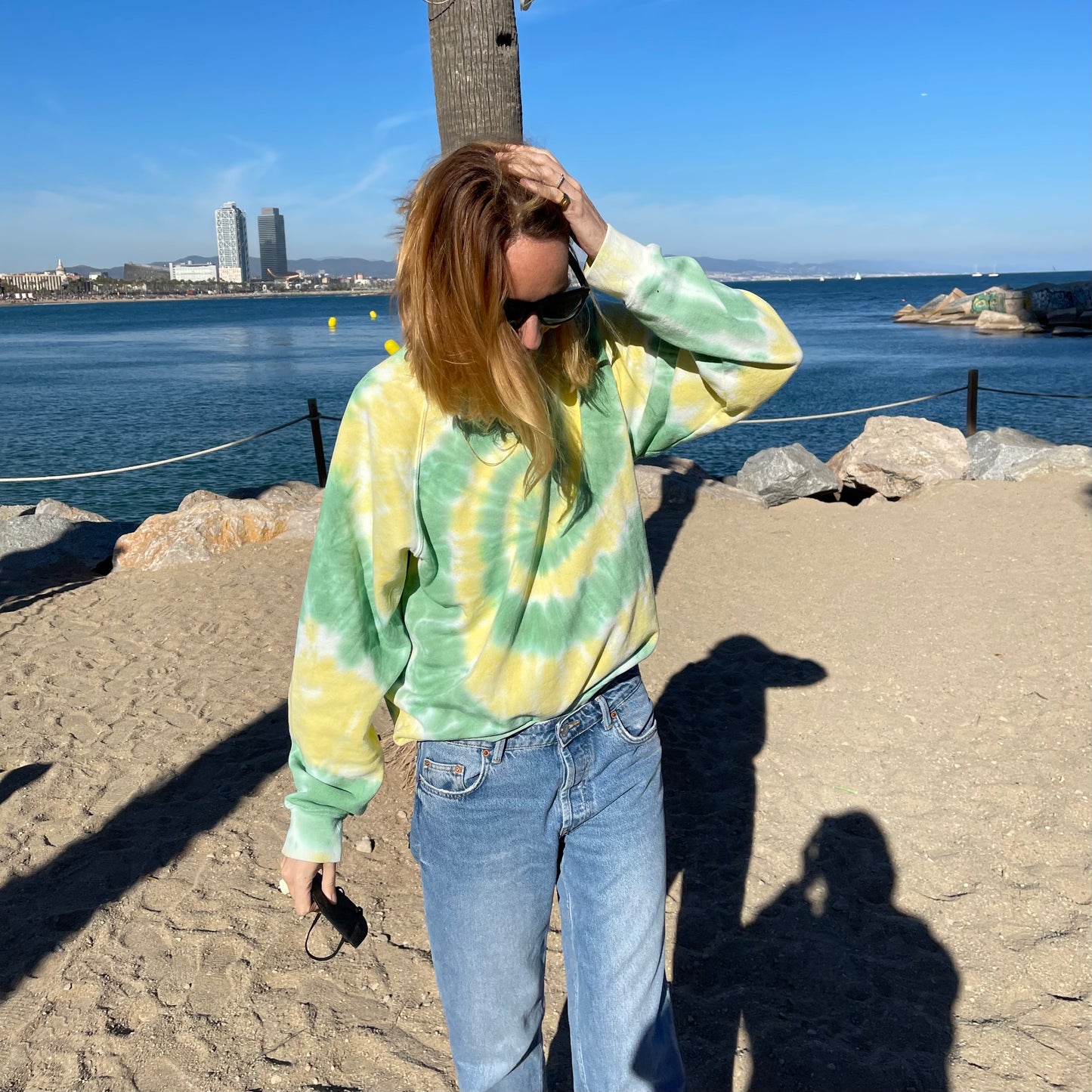 Green Yellow Tie Dye Sweat-Shirt 2