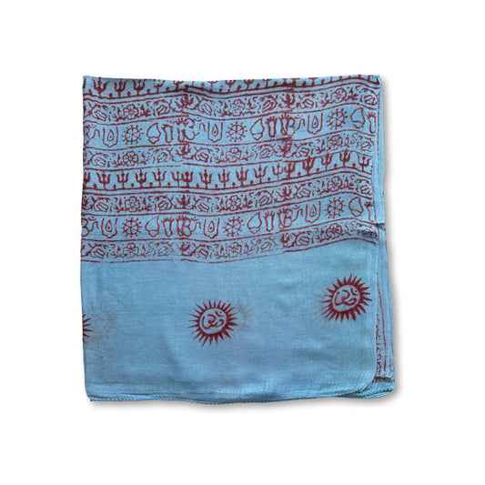 Om Cotton Sarong - Sky Blue