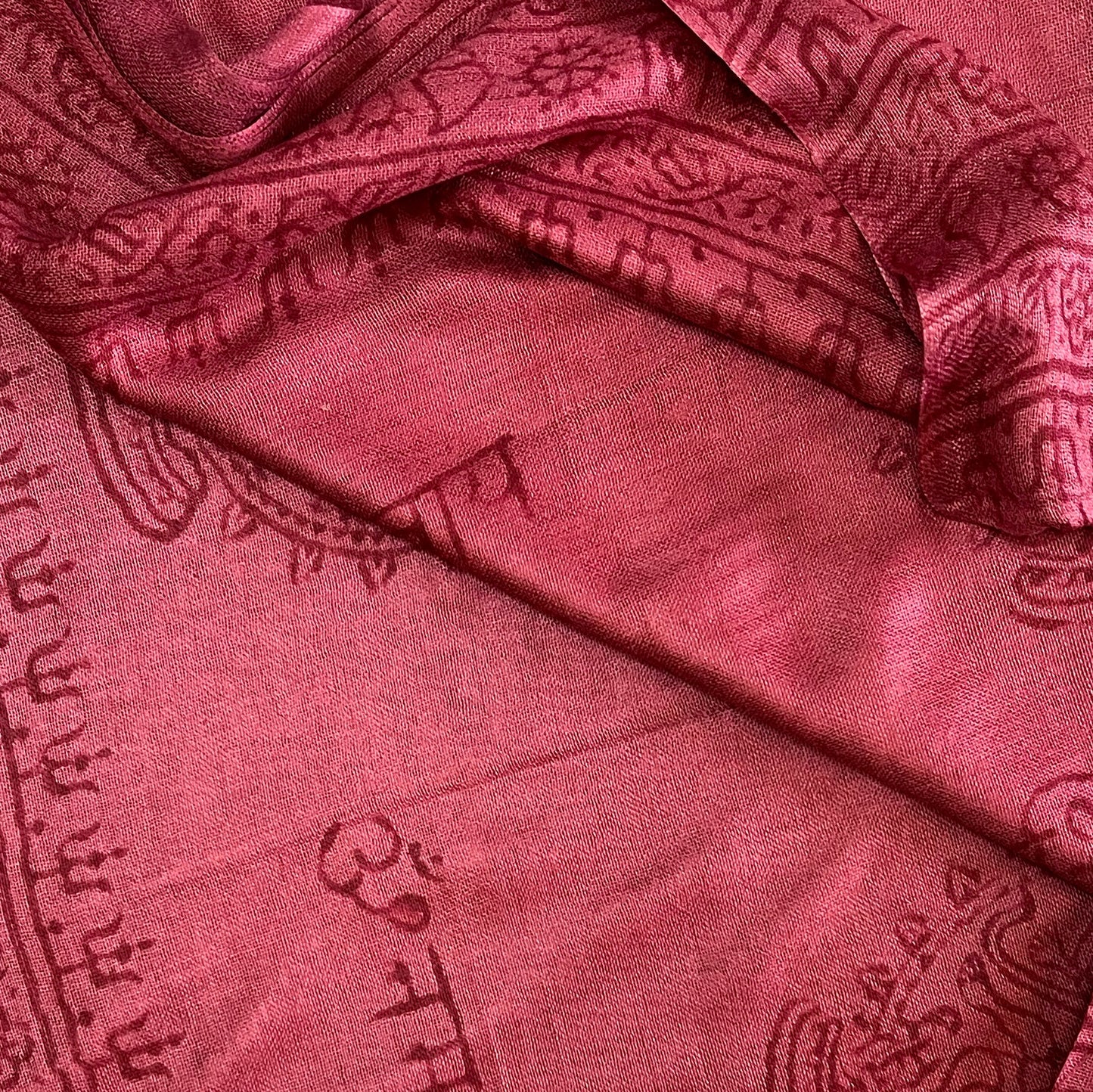 Om Cotton Sarong - Dark Terracotta