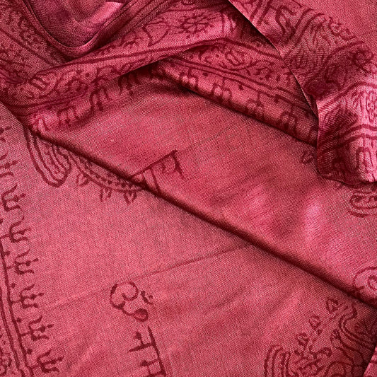 Om Cotton Sarong - Dark Terracotta