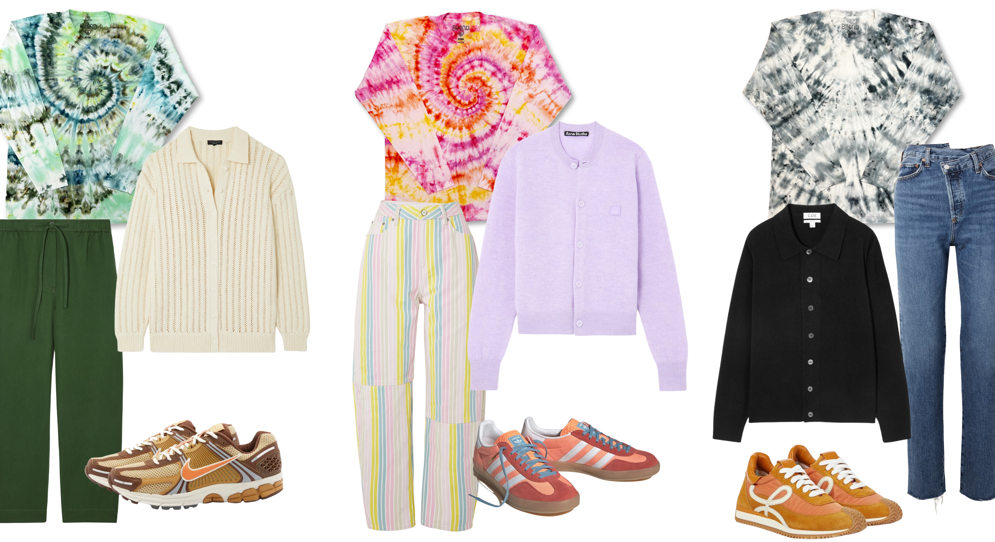 How to wear: long sleeves ice dye t-shirts
