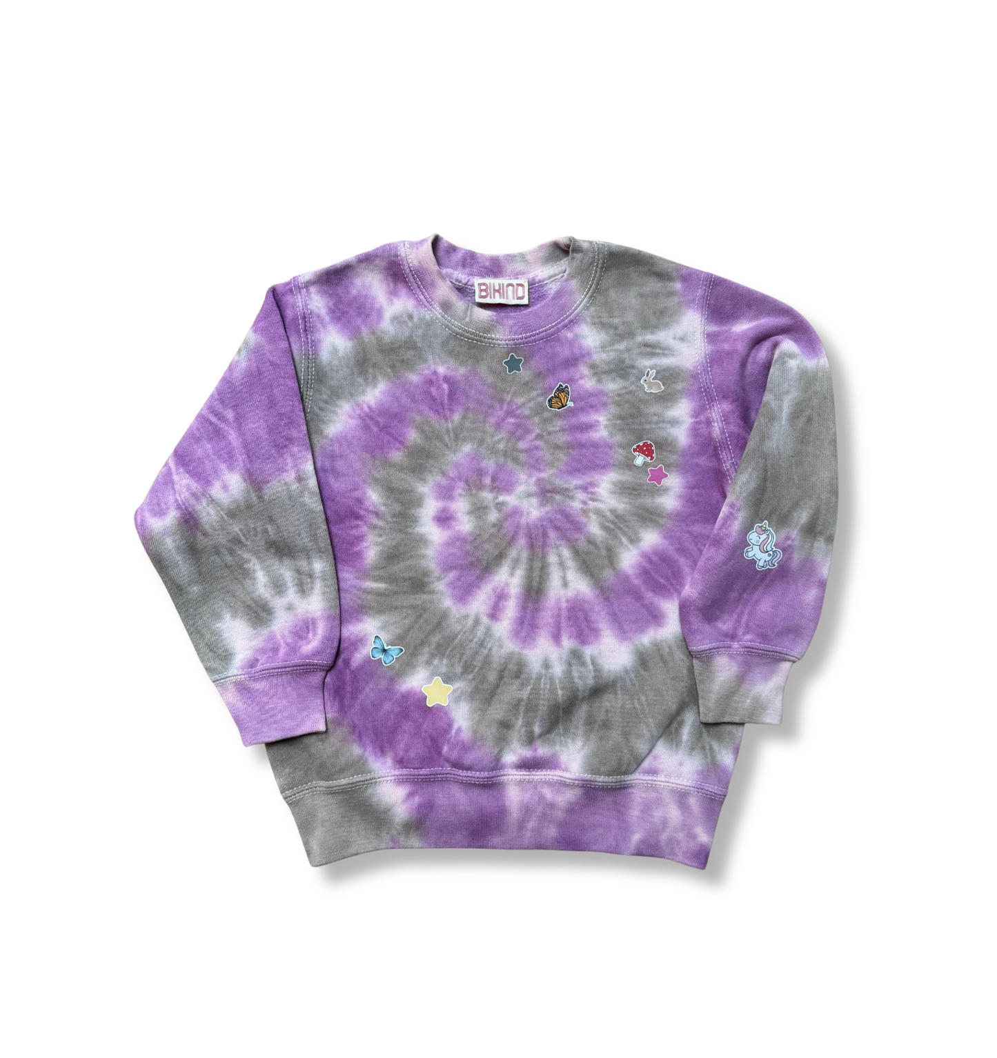 Tie Dye Sweat-Shirt KIDS with Printed Stickers!