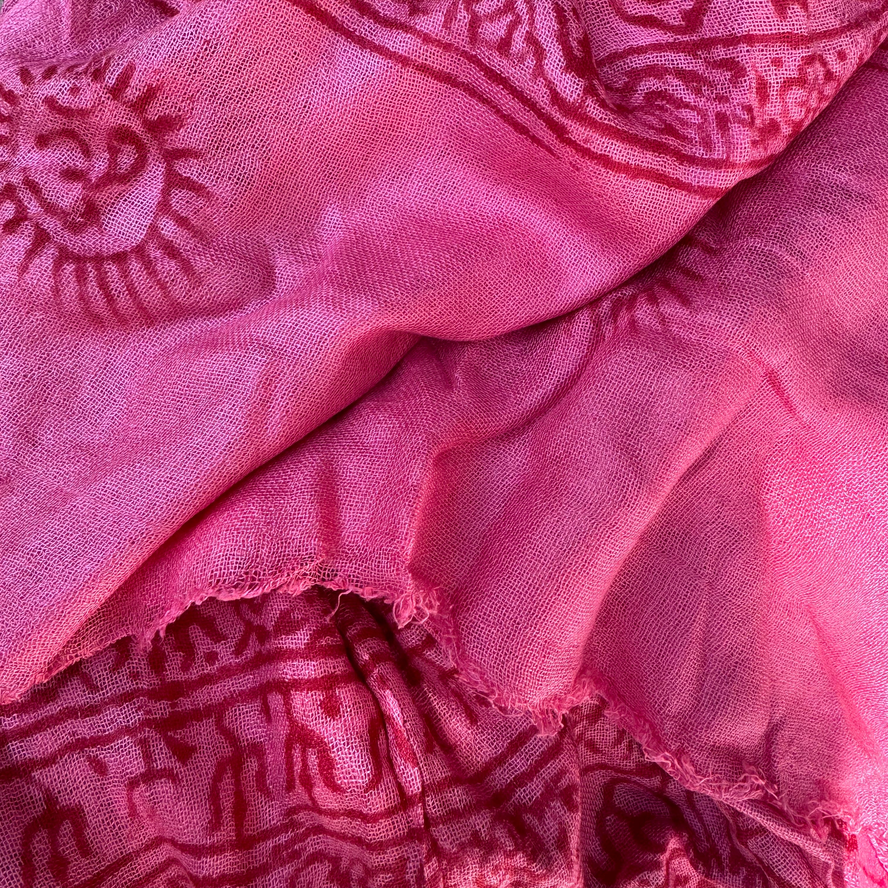 Om Cotton Sarong - Pink