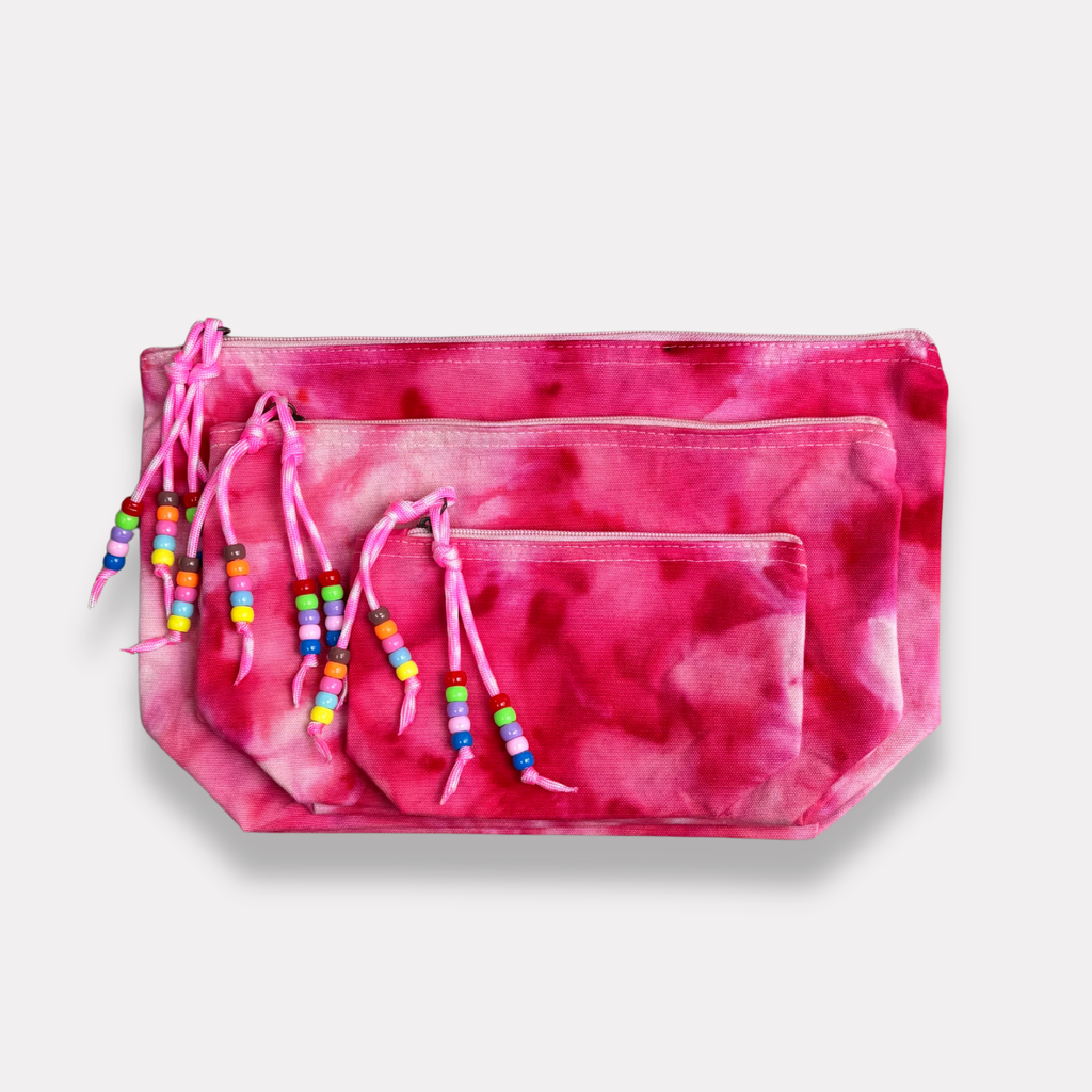 Ice Dye Organic Cotton Canva Pouch - Small