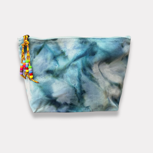 Ice Dye Organic Cotton Canva Pouch - Large