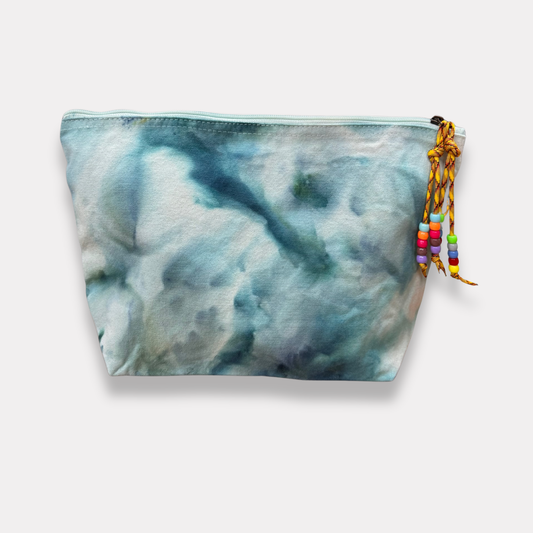 Ice Dye Organic Cotton Canva Pouch - Large