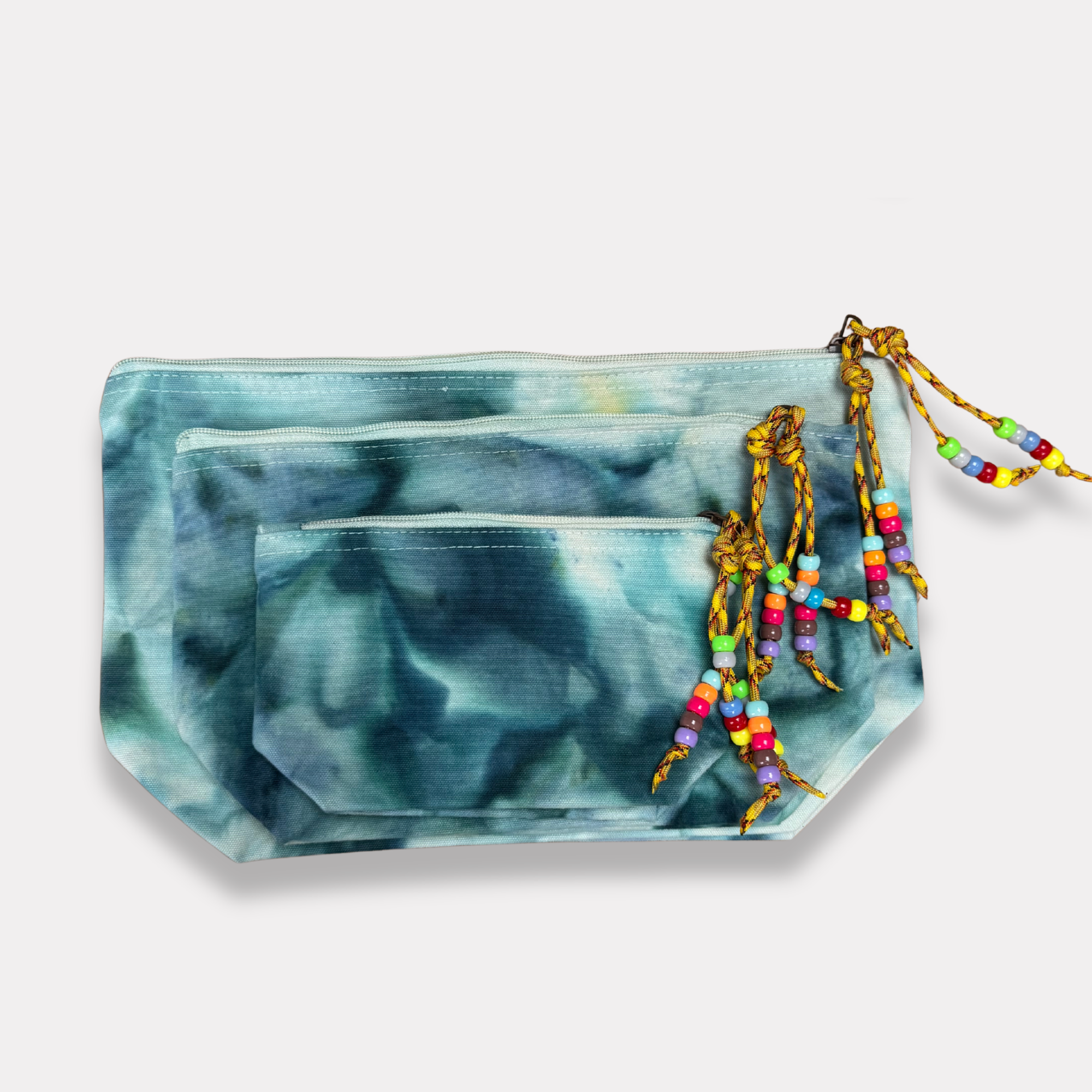 Ice Dye Organic Cotton Canva Pouch - Medium