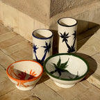 Palm Tree Ceramic Mini Bowl - Orange