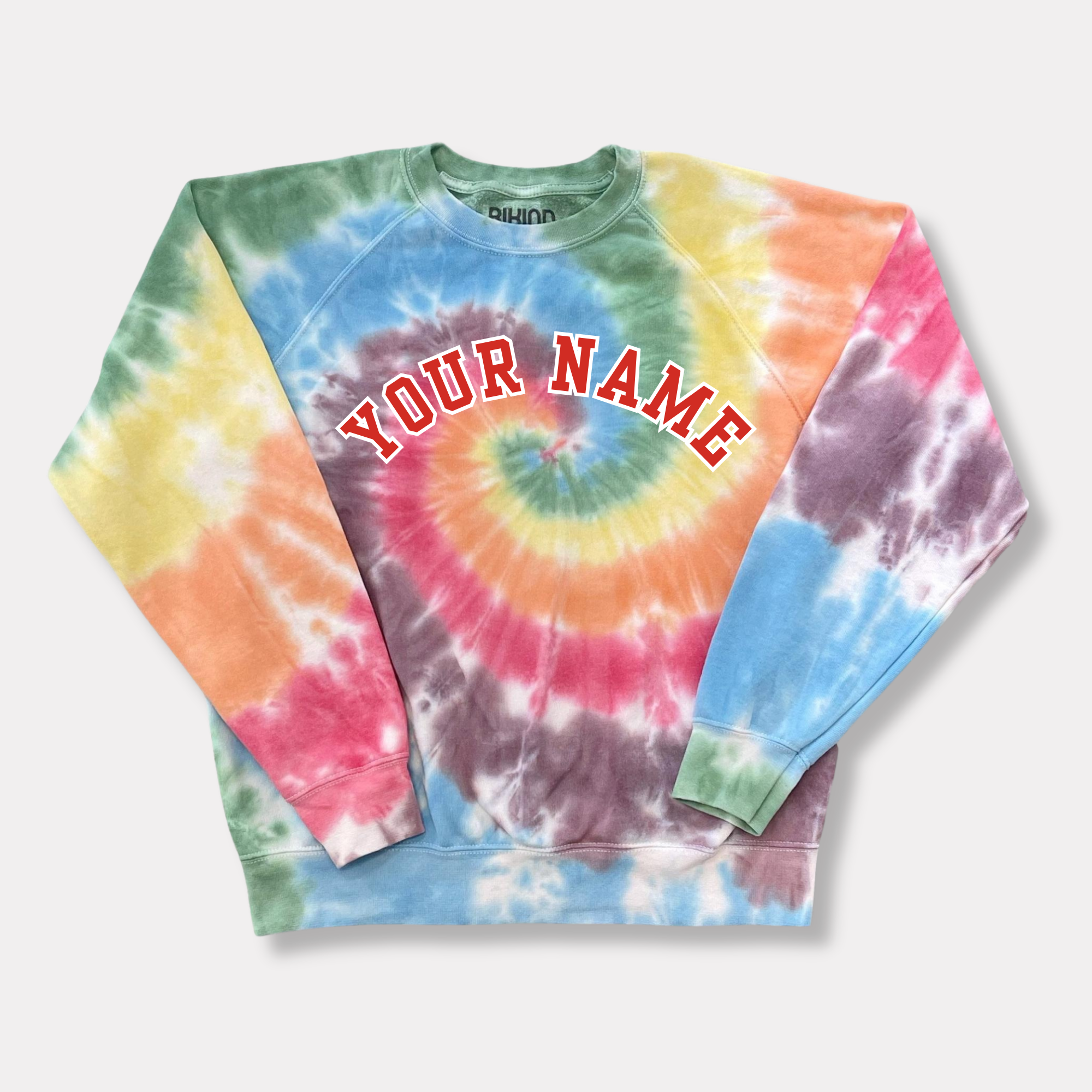 RAINBOW Tie Dye Sweat-Shirt Personalised