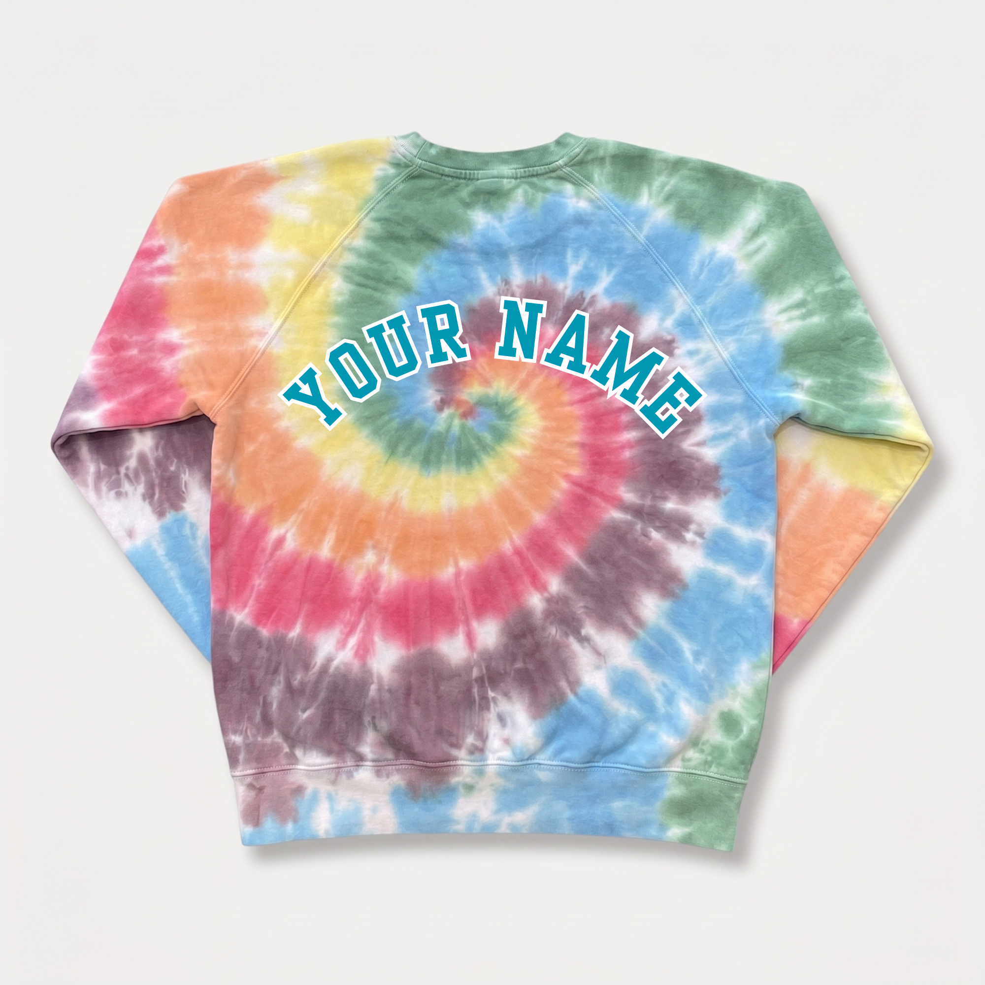 RAINBOW Tie Dye Sweat-Shirt Personalised