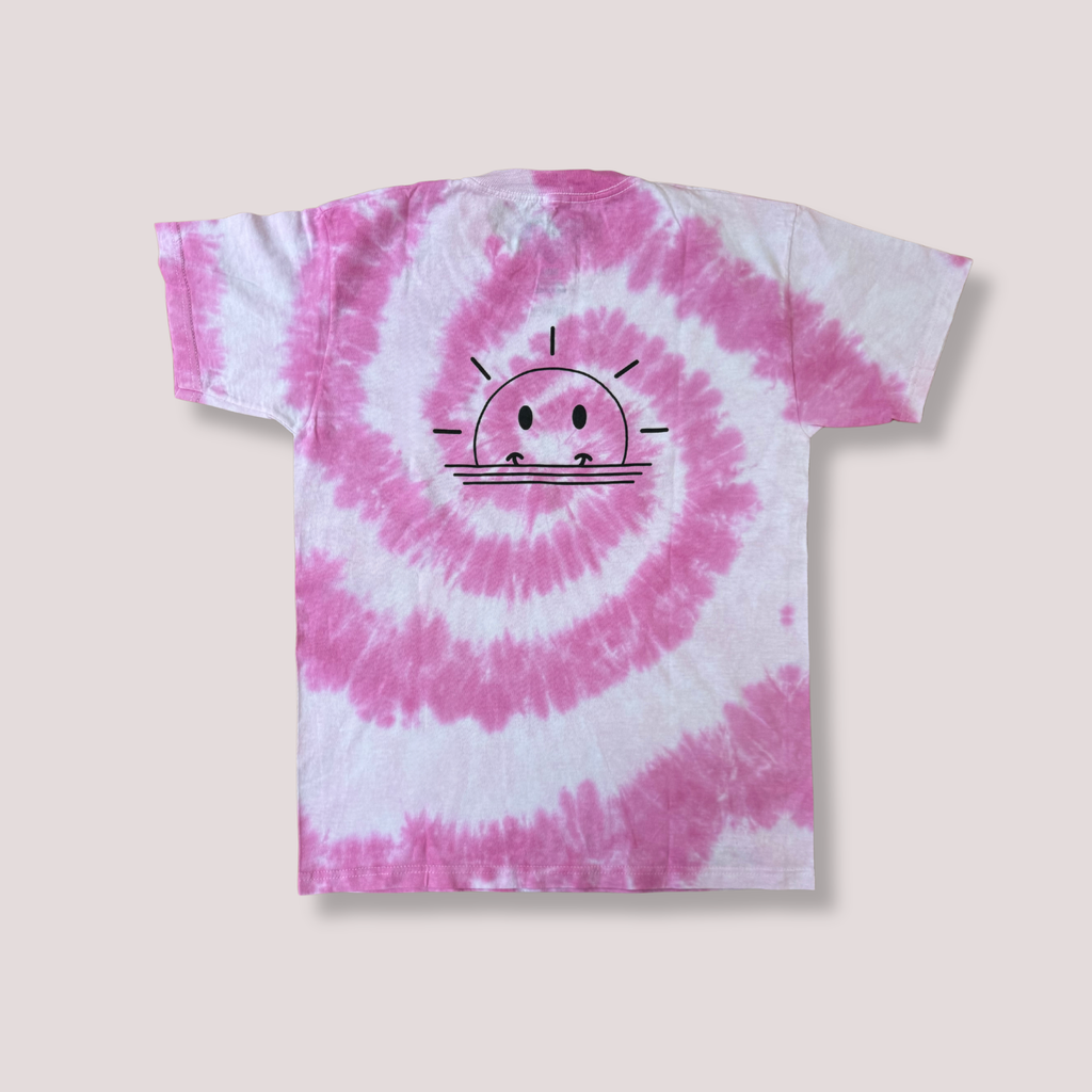 Lovina Tie Dye T-Shirt back print Smiley Sunset S