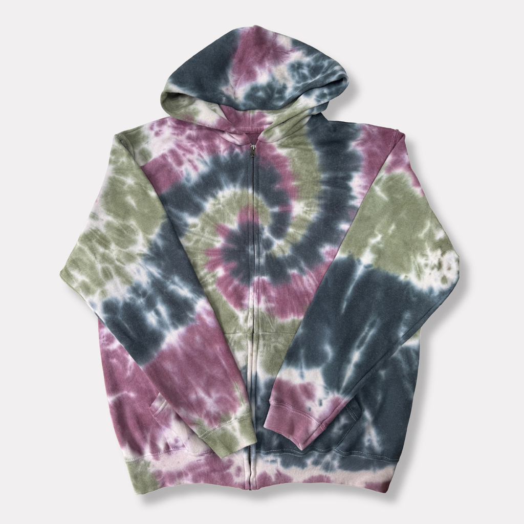 Zipped Tie Dye Hoodie XL Sample Sale