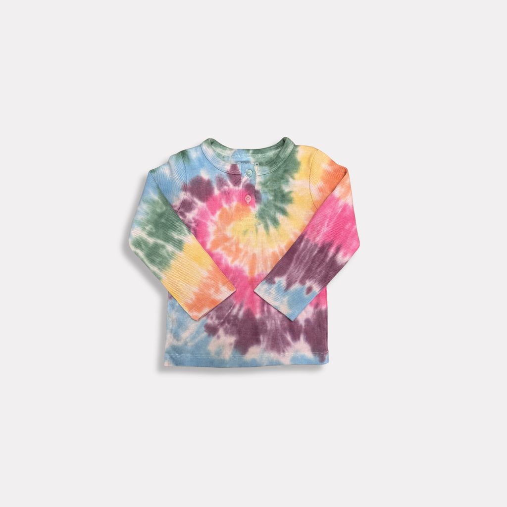 Tie Dye Ribbed RAINBOW Long Sleeves T-Shirt BABY / KID