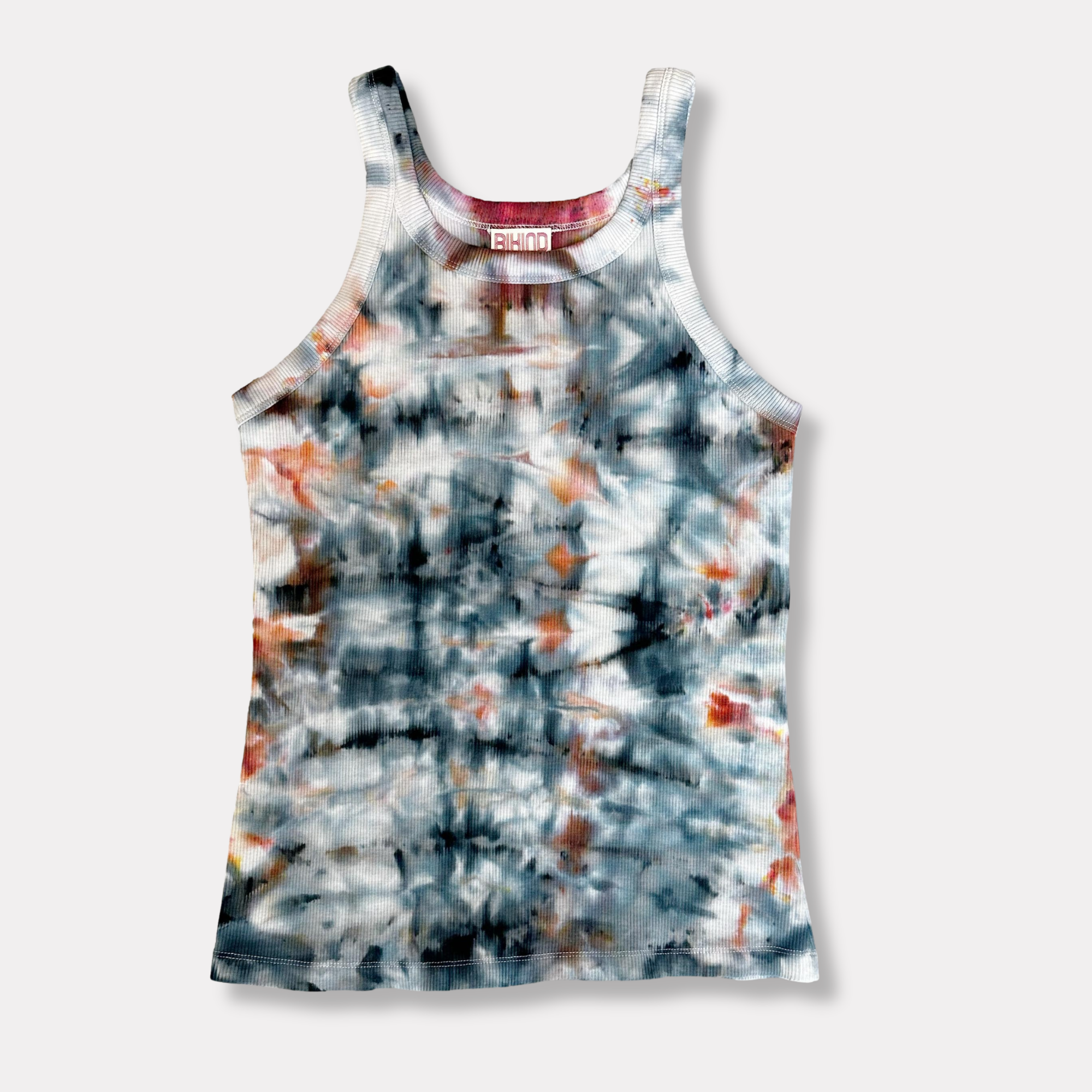 Aloha Ice Dye Ribbed Tank Top L