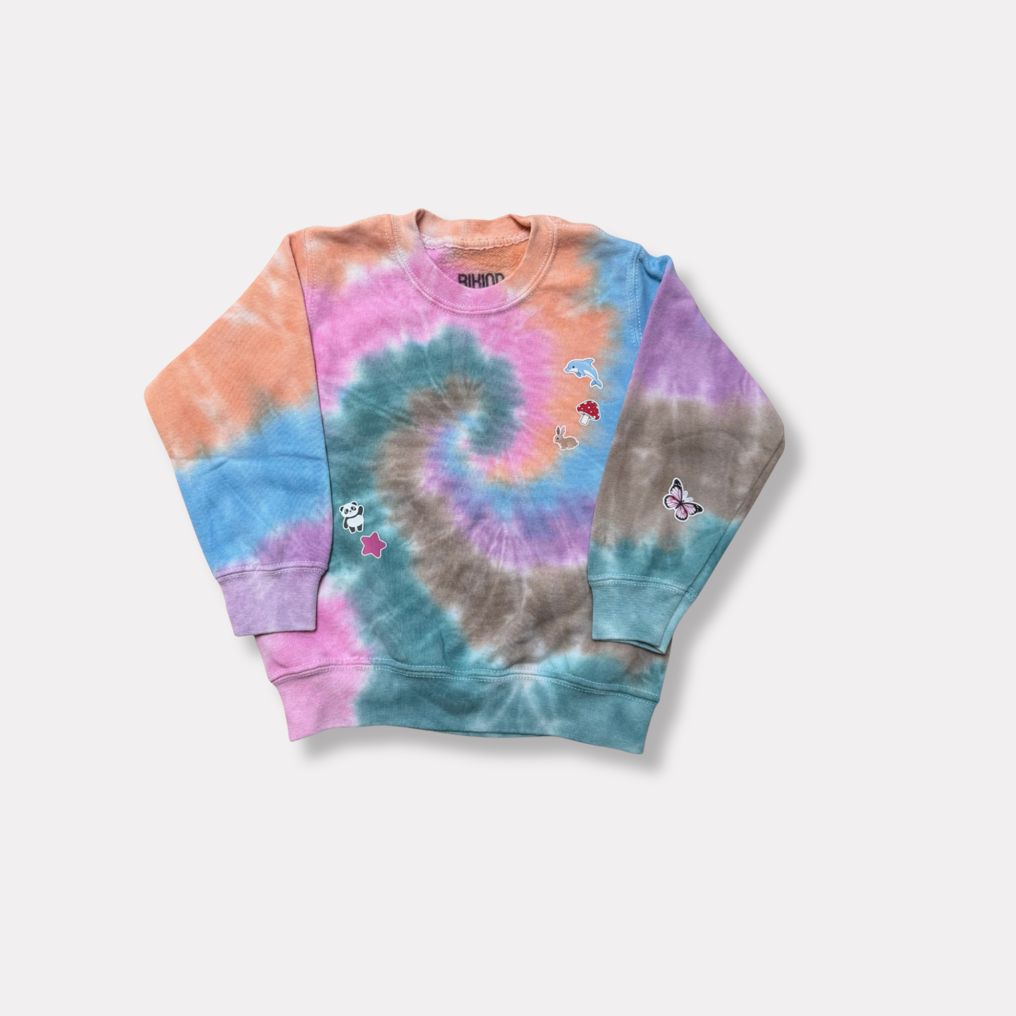 Tie Dye Sweat-Shirt KIDS with Printed Stickers!
