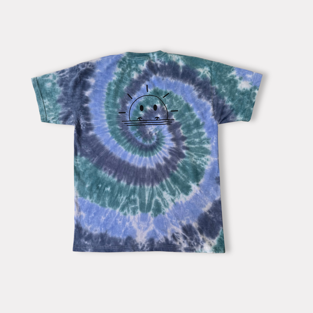 Lovina Tie Dye T-Shirt back print Smiley Sunset M