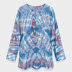 Om Tie Dye Summer Blouse Handmade