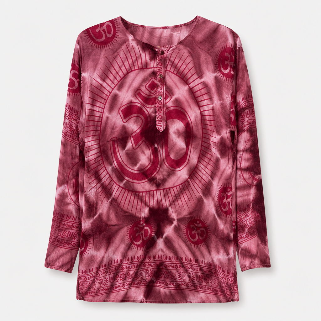 Om Tie Dye Summer Blouse Handmade