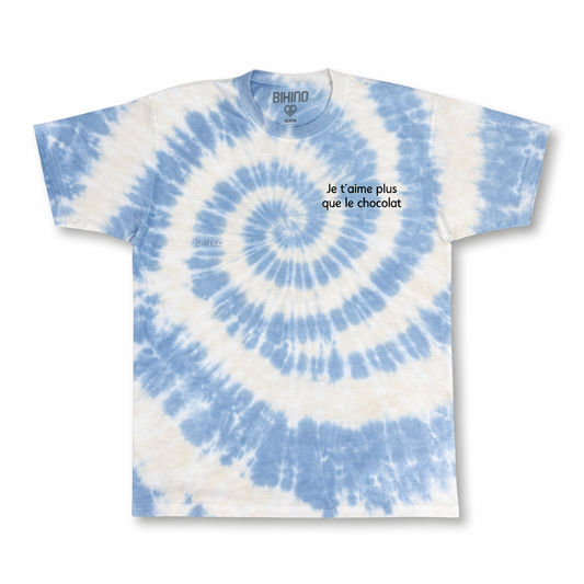 Lovina Tie Dye T-Shirt "Je t'aime plus que le chocolat" S