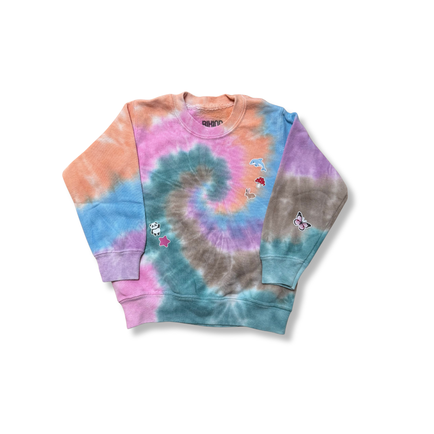Tie Dye Sweat-Shirt KIDS with Printed Stickers!