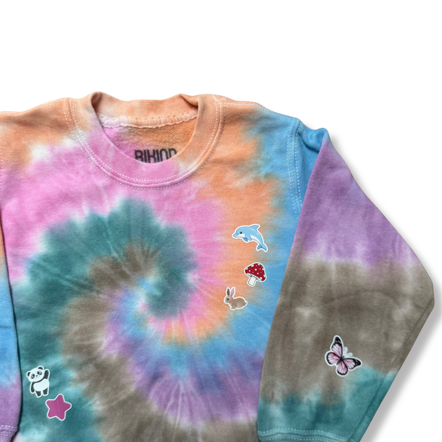 Tie Dye Sweat-Shirt KIDS with Printed Stickers!