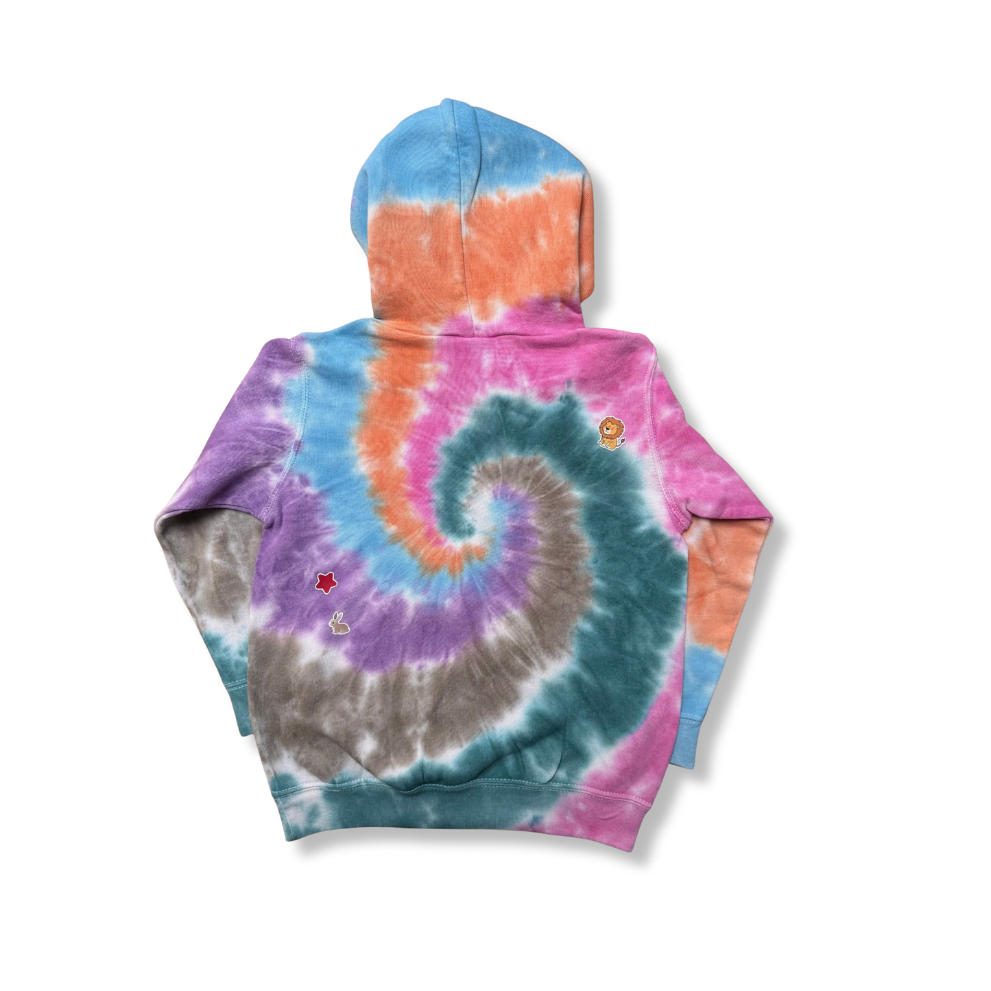 Tie Dye Hoodie KIDS with Printed Stickers!