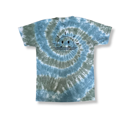 Lovina Tie Dye T-Shirt back print Smiley Sunset S / L