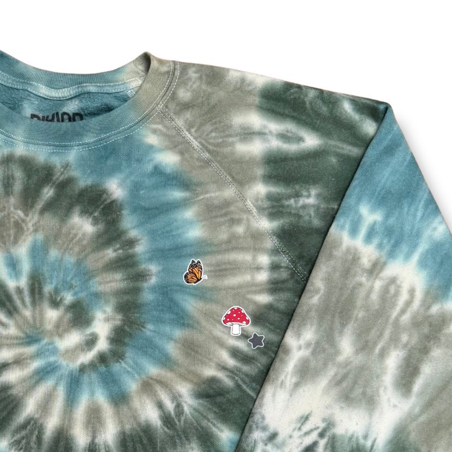 Amal Tie Dye Sweat-Shirt with Printed Stickers !