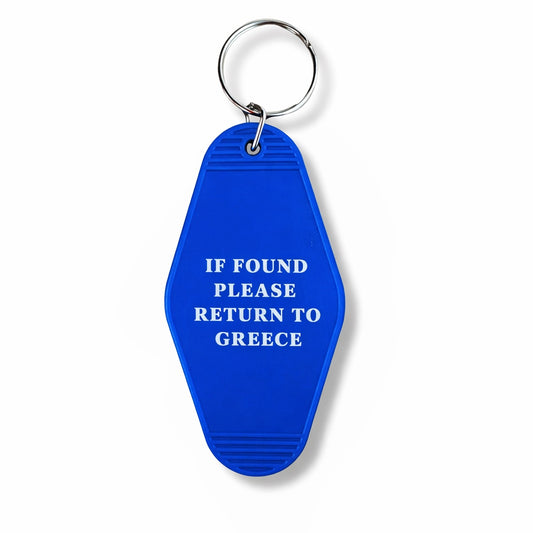GREECE Double Sided Motel Keyring