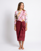 Om Cotton Sarong - Dark Terracotta