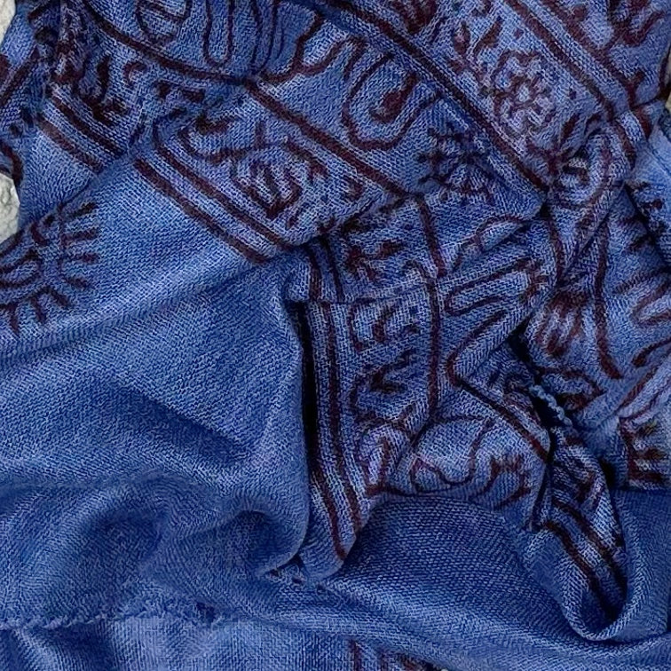 Om Cotton Sarong - Lavender Blue