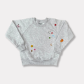 Heather Grey Sweat-Shirt KIDS with Printed Stickers!