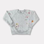 Heather Grey Sweat-Shirt KIDS with Printed Stickers!