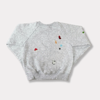 Heather Grey Sweat-Shirt KIDS with Printed Stickers!